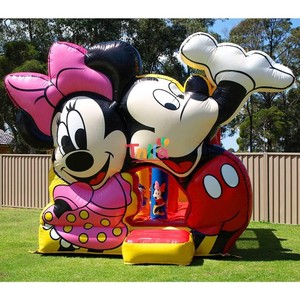 Château gonflable commercial <span class=keywords><strong>Mickey</strong></span> Mouse avec toboggan, château gonflable pour enfants, château gonflable de dessin animé pour la vente - Product Image 4