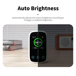 Analyseur de qualité de l'air 3 en 1, testeur de CO2, de température et d'humidité, écran LCD, capteur NDIR, détecteur de monoxyde, utilisation en intérieur, alarme vocale - Product Image 3