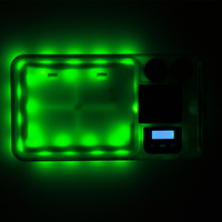 Plateaux en plastique de qualité supérieure, multifonctionnels, avec LED, personnalisables, pour tabac et préparation de joints
