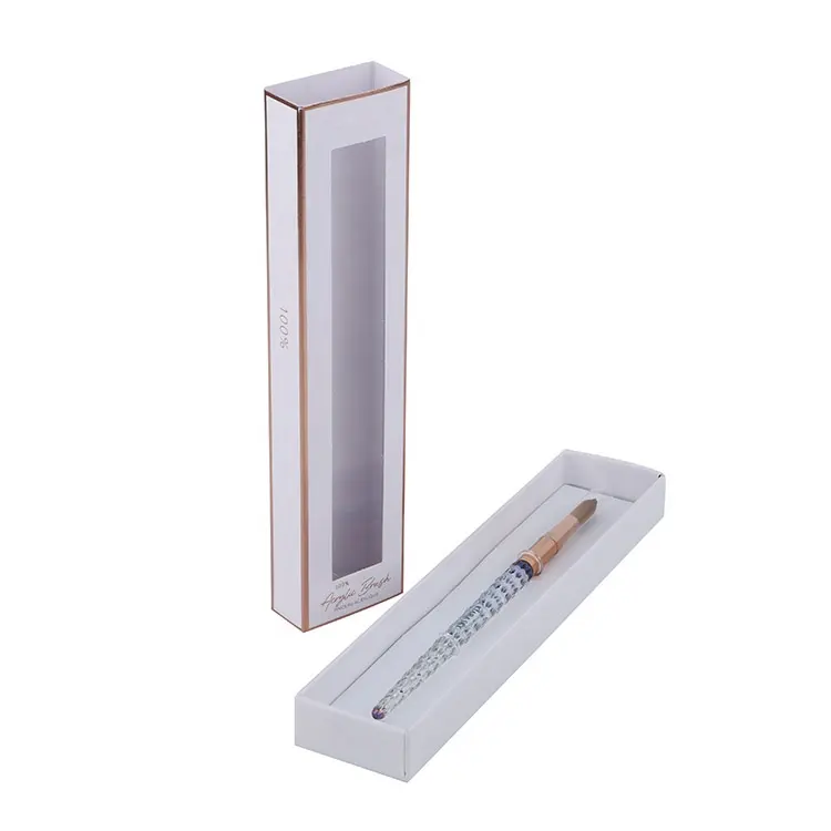 schiebeschublade-box für kosmetik stift design nagellack stift papier-box verpackung mit benutzerdefiniertem logo-druck
