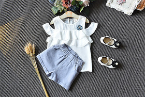 Meilleurs sites de vente en gros de vêtements pour filles de haute qualité, ensembles de vêtements pour enfants européens en deux pièces avec photos - Product Image 4