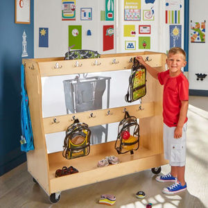 Ensemble de cintres mobiles modernes de haute qualité pour enfants Rail en bois pour garderie préscolaire <span class=keywords><strong>maternelle</strong></span> chambre salon Application - Product Image 5