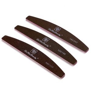 Limas <span class=keywords><strong>de</strong></span> Uñas Color Café, Doble <span class=keywords><strong>Grano</strong></span> 180/240, Lavables, para Manicura Profesional en Salón - Product Image 3