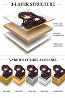 Papan Shikishi Anime Efek Holografik Custom dengan Pinggiran Emas, Papan Seni Koleksi, Dekorasi Dinding, Merchandise