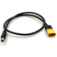 Câble d'alimentation ultra-souple de 45 cm avec connecteur XT60 compatible avec le câble d'alimentation mâle DC5525 pour réparations sur site de multicoptères FPV