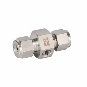 SS316 Stainless Steel Two Ferrules 1/16 to 1.1/2 Inch Tube Union with Female Thread