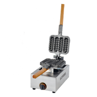 Machine à gaufres commerciale à gaz en acier inoxydable pour muffins et hot-dogs, avec recettes, pour quatre gaufres sur bâtonnets
