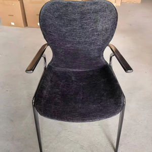 Chaise de salle à manger <span class=keywords><strong>café</strong></span> recouverte de tissu moderne de <span class=keywords><strong>style</strong></span> italien avec accoudoirs en acier au carbone Dossier Mobilier de maison Tables à usage hôtelier - Product Image 3