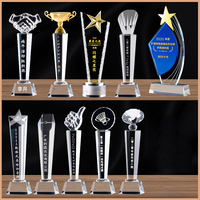 Trophée de cérémonie professionnel personnalisé, coupe en métal, trophée en cristal K9 vierge, trophée en verre pour cadeau de cérémonie