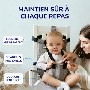 <span class=keywords><strong>Chaise</strong></span> de voyage pour bébé ultra-compacte et sécurisée, pliable, réglable, avec <span class=keywords><strong>harnais</strong></span>, <span class=keywords><strong>chaise</strong></span> haute, rehausseur pour repas, de 6 mois à 3 ans - Product Image 2