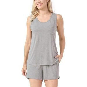 Conjunto de Pijama de Viscosa de Bambú para Mujer, Camiseta sin Mangas, Pantalones Cortos Modales, Ropa de Dormir Ligera y Fresca para Verano - Product Image 6