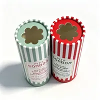 Emballage en tube cylindrique en papier kraft rond de qualité alimentaire, écologique et luxueux, personnalisé en usine, pour bonbons, confiseries