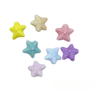 Cuentas de cerámica de estrella de mar con esmalte floral de alta temperatura - Materiales de joyería de moda hechos a mano y procesados en horno para bricolaje y cadenas para teléfono - Product Image 5