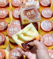Jouets alimentaires moelleux Hachimi Caramel pudding en mousse PU à remontée lente pour le soulagement du stress, nouveauté à presser, vente en gros