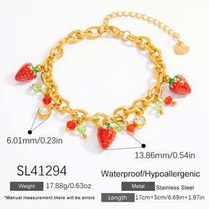 Zoryn High-End Single Pendant Stainless Steel Bracelet with 18K Gold Ins Trendy <b>Charm</b> DIY <b>Charm</b> Bracelets for Anniversaries - Product Image 2