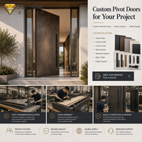 Porte pivotante extérieure moderne en placage d'acajou avec hauteur surdimensionnée pour projet de façade d'entrée d'appartement de luxe