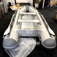 Bote Inflable Fish Hunter para 1-3 Personas, Bote Inflable de PVC, Bote Neumático de Aluminio Hypalon