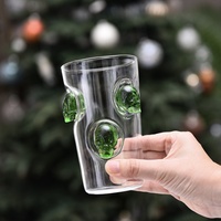 Verre à bière en verre borosilicate avec crâne intégré, prêt à être expédié à l'international, résistant aux hautes températures, style européen