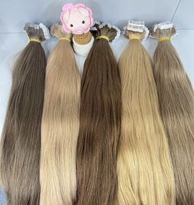 Extensiones de Cabello Adhesivas |   Cabello Humano Vietnamita Virgen Multicolor para Bebés, Precio de Fábrica, Rubio Ceniza y Piano Destacados - Product Image 6