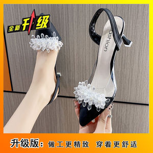 SF2377F nuova vendita a punta trasparente <span class=keywords><strong>scarpe</strong></span> da <span class=keywords><strong>sposa</strong></span> <span class=keywords><strong>bianche</strong></span> da donna con punta a spillo - Product Image 6