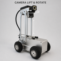 Robot d'inspection de tuyaux mini DN150mm 4K Full HD, caméra CCTV sur chenilles avec câble de 300m, caméra rotative à 2 objectifs, 8 télécommandes haute puissance