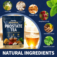 Teh Herbal Prostat untuk Pria Jiaoming Layanan Label Pribadi OEM Suplemen Kesehatan Alami Minuman Teh Harian Campuran