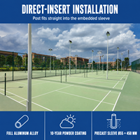 Poteaux de filet multisports pour badminton, poteaux de filet encastrables de haute qualité, équipement de terrain de badminton, support stable pour entraînement et matchs, fixation solide