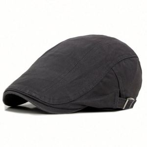 STONE WASHED COTTON <b>Cap</b> <b>Mens</b> Newsboy Ivy Hat Golf Driving <b>Flat</b> Cabbie - Product Image 4