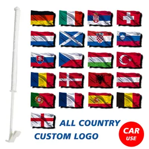 Personalizzato auto bandiera finestra clip in poliestere nazionale personalizzato paesi portogallo bandiera auto per finestrini auto