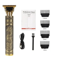 Tondeuse à cheveux électrique rechargeable pour hommes, lames en acier inoxydable, batterie 1200 mAh, longueurs de coupe réglables, usage domestique et camping-car