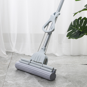 Mop per Pulizia Pavimenti con Sistema di Strizzatura Automatica, Manico Lungo, Spugna in Schiuma PVA, Mop a Rullo - Product Image 2