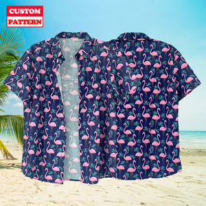 Camisa Hawaiana de Verano para <span class=keywords><strong>Hombre</strong></span> y Mujer, Estampado Floral, Retro, Holgada, para Parejas, Playera de Manga Corta, Tallas US/AU S-3XL, Sin <span class=keywords><strong>Arrugas</strong></span> - Product Image 1