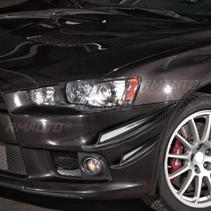 Para Mitsubishi Lancer Evolution X EVO 10 2008-2010, Alerón Lateral Delantero de Fibra de Carbono, Divisores, Cubierta de Ventilación de Aire - Product Image 6