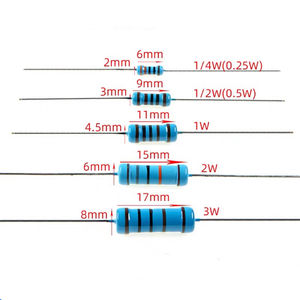 Série complète de <span class=keywords><strong>résistances</strong></span> à film métallique 1W 2W 1/2W 1/4W Ensemble mixte Cinq <span class=keywords><strong>couleurs</strong></span> de <span class=keywords><strong>résistances</strong></span> - Product Image 3