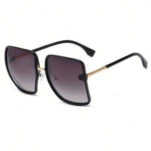 Lunettes de soleil tendance 2021, logo personnalisé, luxe, monture plate, grandes lunettes de soleil pour femmes, lunettes de soleil surdimensionnées - Product Image 3