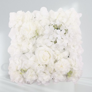 Muro de Flores Artificiales para Decoración de Bodas, Cuadrado de 35 cm, Rosas y Hortensias de Plástico y Seda, Reutilizables, Accesorios para Fotografía en Exteriores - Product Image 3