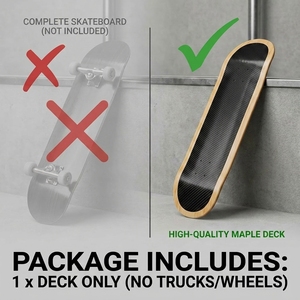 Planche de skateboard en fibre de carbone ultra-fine de 8,5 mm avec cadre en érable, anti-déchirure, résistance aux chocs 378 kg, qualité professionnelle [PLANCHE UNIQUE] - Product Image 2