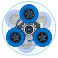 YT Dual Motors Six Roues Étanche RC Stunt Cars Double Face Télécommande Jouet avec Flips à 360 Degrés et Câble USB Rotatif