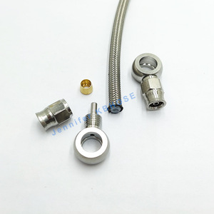 <span class=keywords><strong>Raccord</strong></span> de tuyau de frein droit à col court en acier inoxydable 3AN AN3 avec inserts en <span class=keywords><strong>olive</strong></span> à siège en <span class=keywords><strong>cuivre</strong></span>, douilles d'extrémité de tuyau - Product Image 6