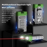 Puntero Láser Rojo Mini EDC, Linterna de Bolsillo ABS de 600 Lúmenes, Llavero Impermeable con Luz Magnética para Deportes al Aire Libre y Camping