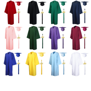 Togas y birretes de graduación universitarios tejidos al por mayor, uniformes escolares - Product Image 2