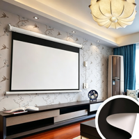 Tissu de projection blanc enduit de PVC de 2,50 m/3,20 m, tissu de projection super plat pour écran de cinéma