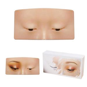 Planche d'entraînement au maquillage réaliste 3D en silicone pour les yeux et le visage, panneau réutilisable en peau bionique pour la pratique de l'ombre à paupières et du maquillage des sourcils pour débutants - Product Image 1