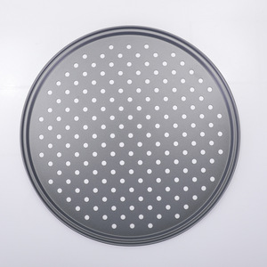 Molde redondo antiadherente para pizza de acero al carbono para hornear en casa. - Product Image 3