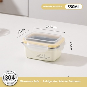 Hàn Quốc lò vi sóng heatable Hộp Ăn Trưa 304 thép không gỉ Hộp đựng thức ăn Bento Hộp Ăn Trưa cho trẻ em cắm trại lạnh lưu trữ - Product Image 6