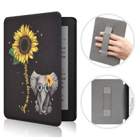 Étui de protection antichoc en PU pour liseuse intelligente, design personnalisé, avec dragonne et dos magnétique, fonction veille/réveil automatique, prix de gros