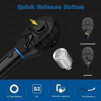 Jeu de clés dynamométriques pour vélo, 15 pièces, 3/8 ", 5-60 Nm, double sens, clé Allen, douille, clé à molette, outil professionnel pour réparation de moto, étui rigide