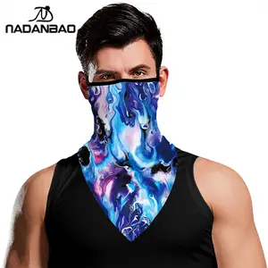 NADANBAO New Triangle Neck Gaiter Custom Sublimated Print Design Headwear Bandanas 3D Adults Bandana with Earloop