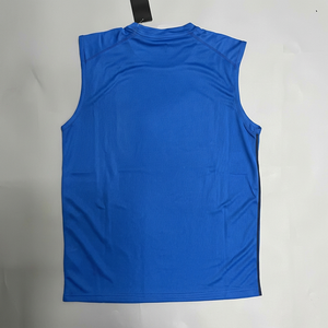 <span class=keywords><strong>Camiseta</strong></span> de <span class=keywords><strong>Baloncesto</strong></span> Azul sin Mangas, de Secado Rápido y Transpirable, Uniforme de Equipo con Impresión por Transferencia de Calor, Kit Deportivo Personalizado - Product Image 2