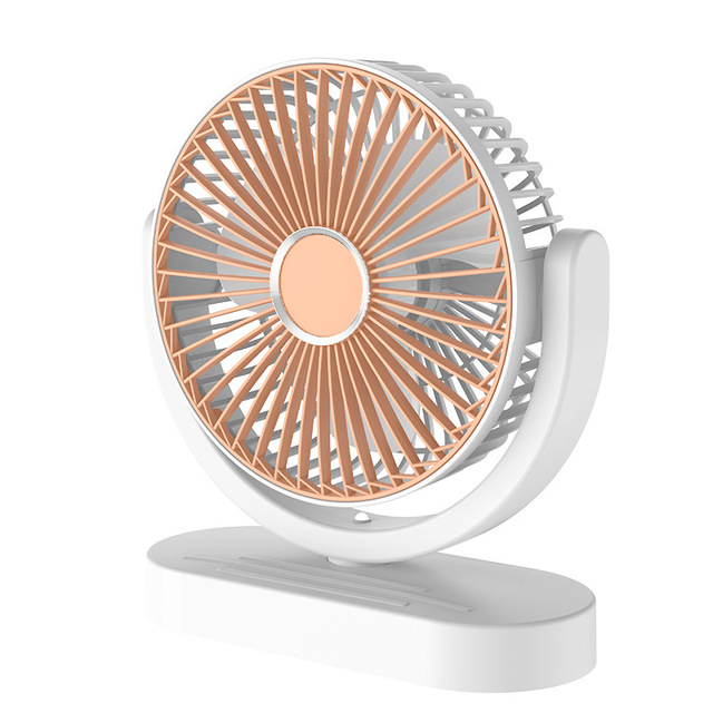 New Cross-border USB Rechargeable Desktop Fan 5-speed Settings Low Noise Strong Airflow Portable for Student Dormitories Home
